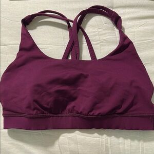 Lululemon Purple Sports Bra Racerback Moisture-Wicking